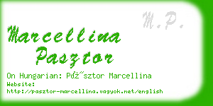marcellina pasztor business card